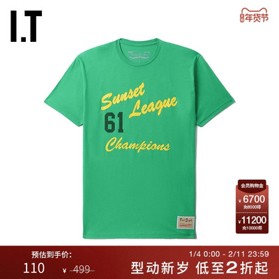 男装短袖T恤新品简约文字印花