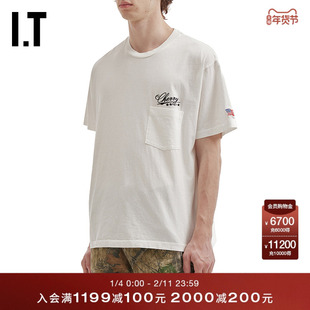 IT CHERRY LOS ANGELES男装短袖T恤新款个性潮流宽松半袖07AWHTMQ