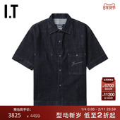复古质感宽松翻领半袖 外搭上衣 牛仔衬衫 新款 JACQUEMUS男装 短袖
