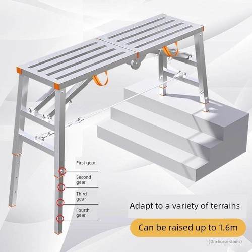 马凳折叠凳子升降加厚加固脚手架特厚马镫室内刮腻子装修工程梯子