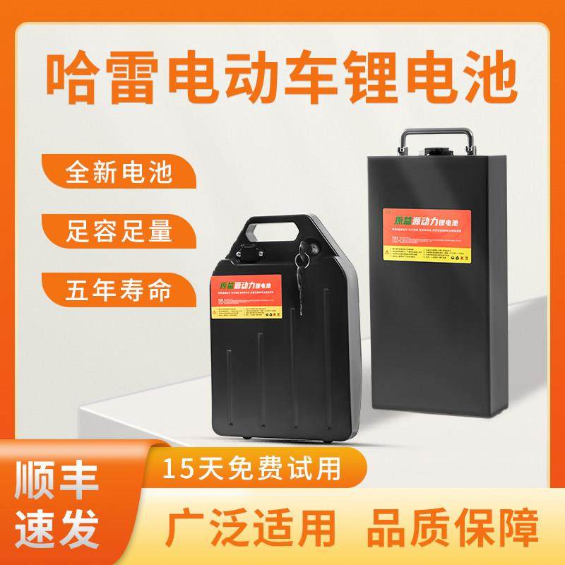 大哈雷电动车锂电池60V12AH20AHX9X20启牛48V72V踏板车可拆卸电瓶