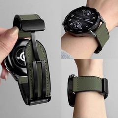 适用华为GT4表带watch4智能手表GT5新款运动磁吸扣腕带gt2pro男款gt3真皮46mm非凡大师buds荣耀三星小米通用