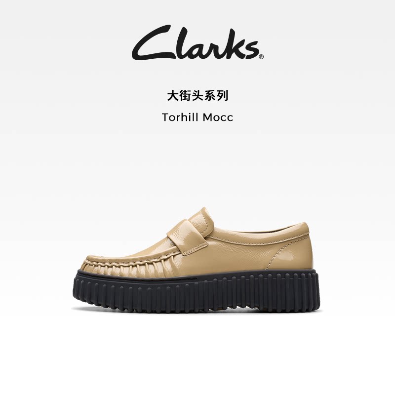 厚底饼干鞋乐福鞋clarks一脚蹬图片