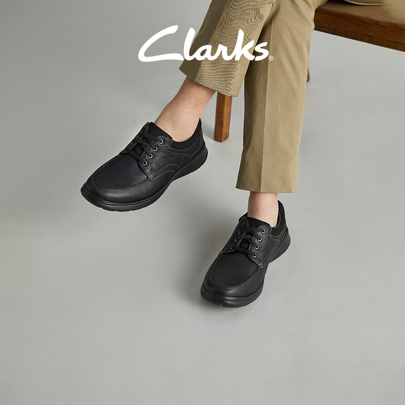 Clarks其乐经典牛皮厚底皮鞋男鞋图片