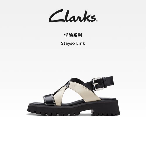 clarks厚底学院简约女鞋凉鞋