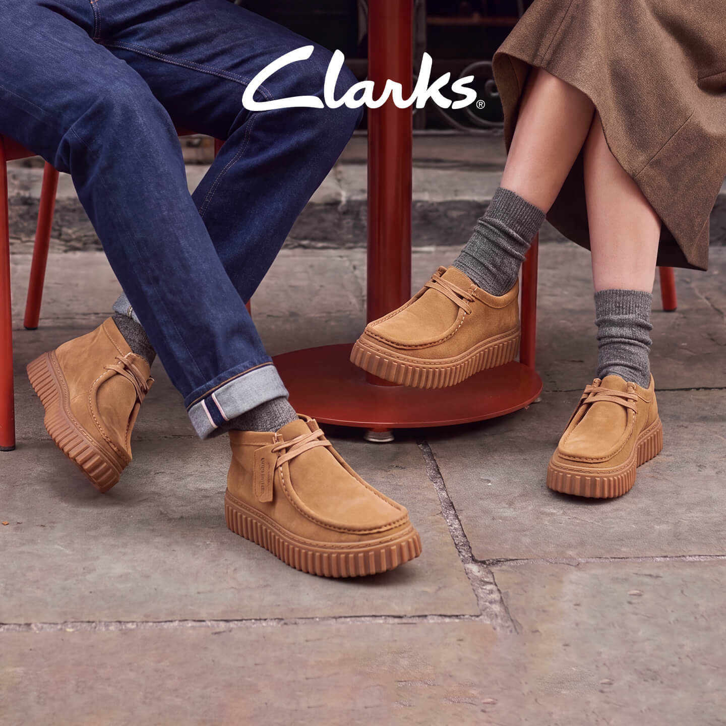 clarks饼干鞋复古时尚休闲鞋图片