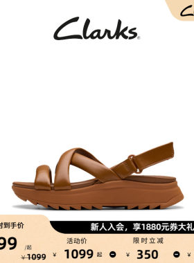 Clarks其乐女厚底缓震罗马凉鞋