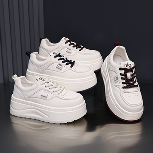 2025秋款 运动鞋 上新小个子韩版 休闲鞋 板鞋 殊彩6cm厚底增高小白鞋