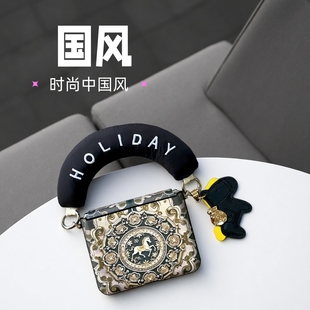 国风马年适用华为purax手机壳时尚 民族风三星zflip7全包中轴小米mixflip2高级novaflips挂绳pocket2防摔新款