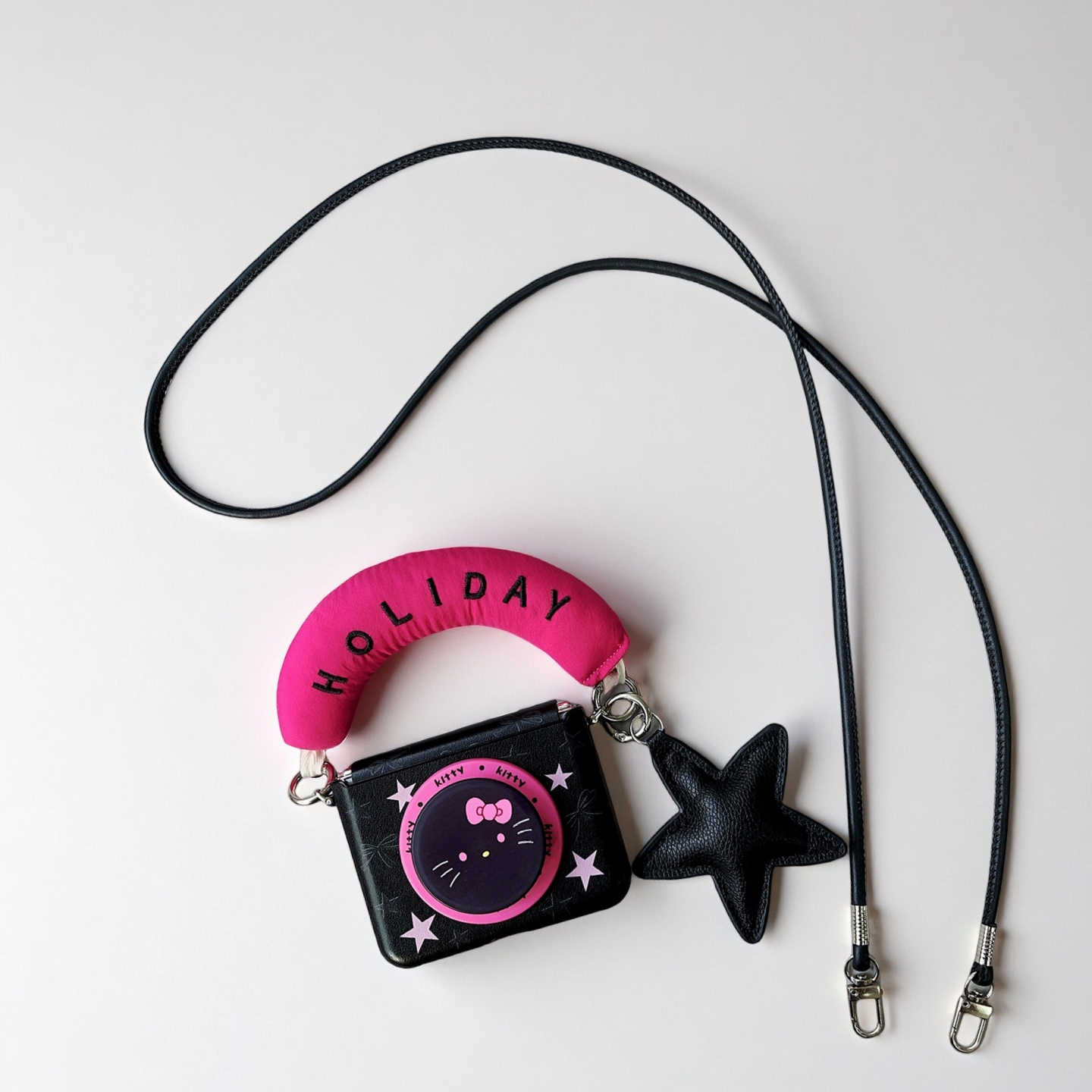 适用华为purax手机壳全包中轴小米mixflip2磁吸支架可爱三星zflip7斜挎挂绳pocket2高级防摔