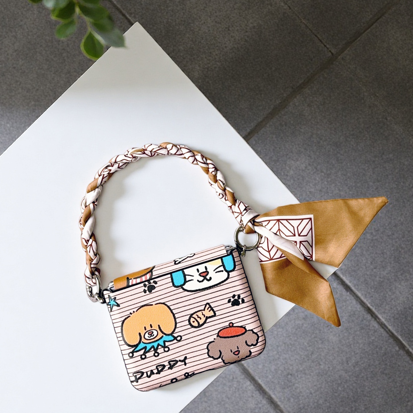 卡通线条适用华为purax手机壳时尚丝巾挂绳荣耀Magicvflip2可爱小米mixflip包中轴三星zflip7高级pocket2防摔