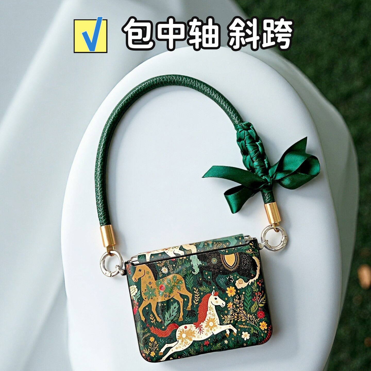 新款适用华为purax手机壳民族高级pocket2斜跨挂绳三星zflip7国风马小米mixflip2全包中轴荣耀Magicvflip防摔