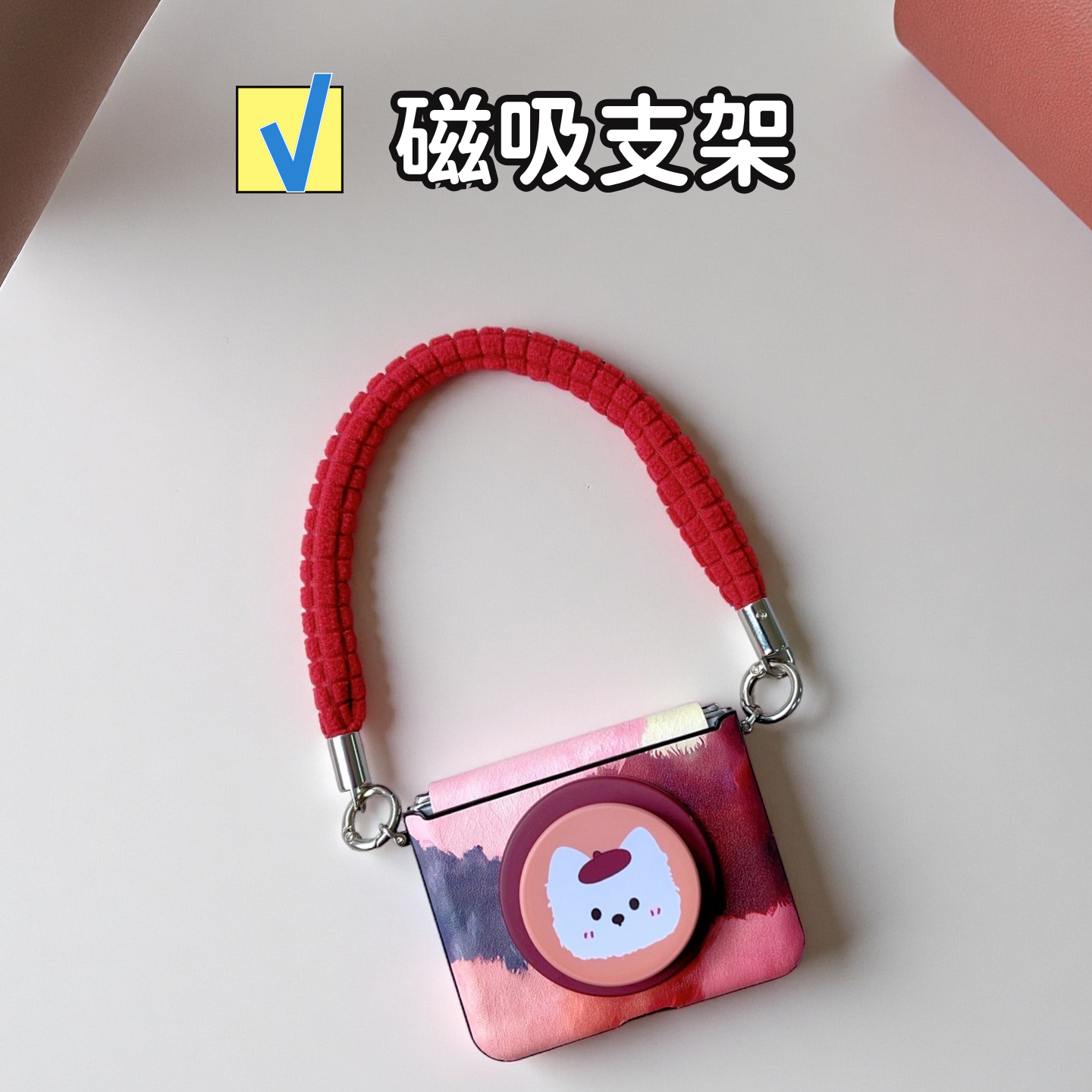 晕染文艺适用华为purax手机壳全包铰链三星zflip7高级小米mixflip2磁吸支架荣耀Magicvflip2防摔pocket2新款