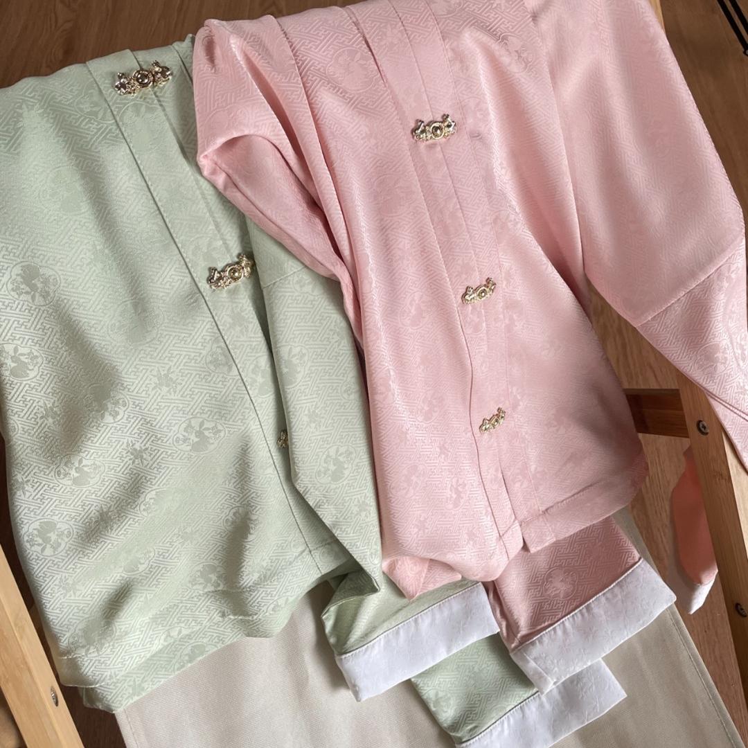 竹兔衔芝明制汉服立领窄袖汉服