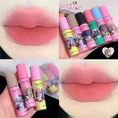 三支装 怪美莉亚猫咪奶糕唇霜不易沾杯哑光唇釉草莓绯闻口红