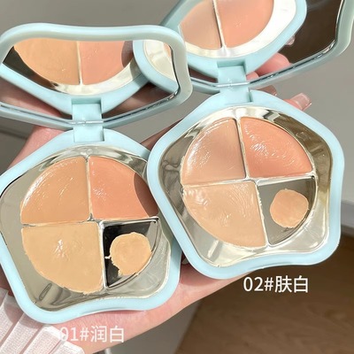 三色遮瑕膏遮盖暇疵痘痘自带调色