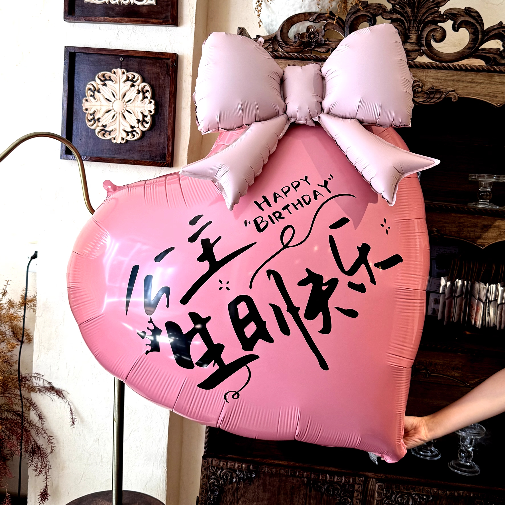 爱心铝膜气球拍照道具装饰派对