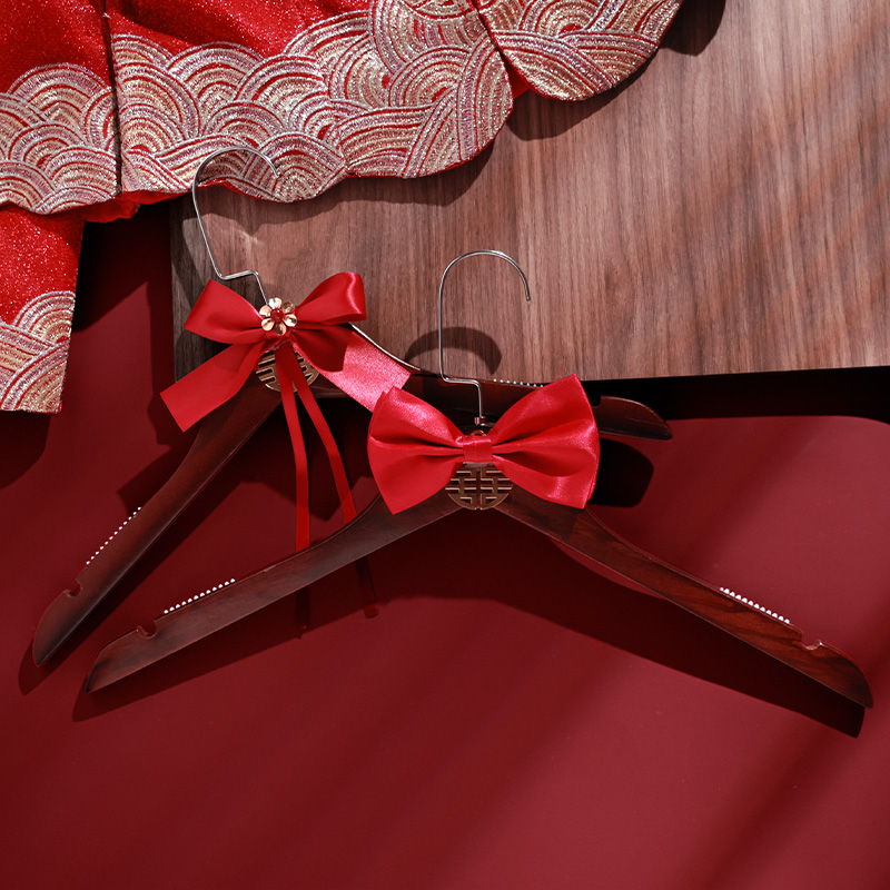 结婚衣架一对陪嫁物品女方