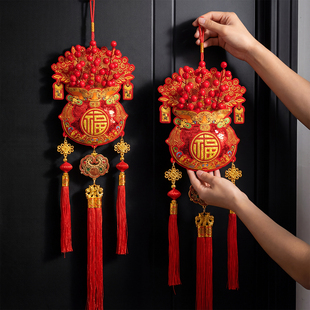 2026新年装饰钱袋挂件马年过年喜庆挂饰客厅福字大门春节氛围布置