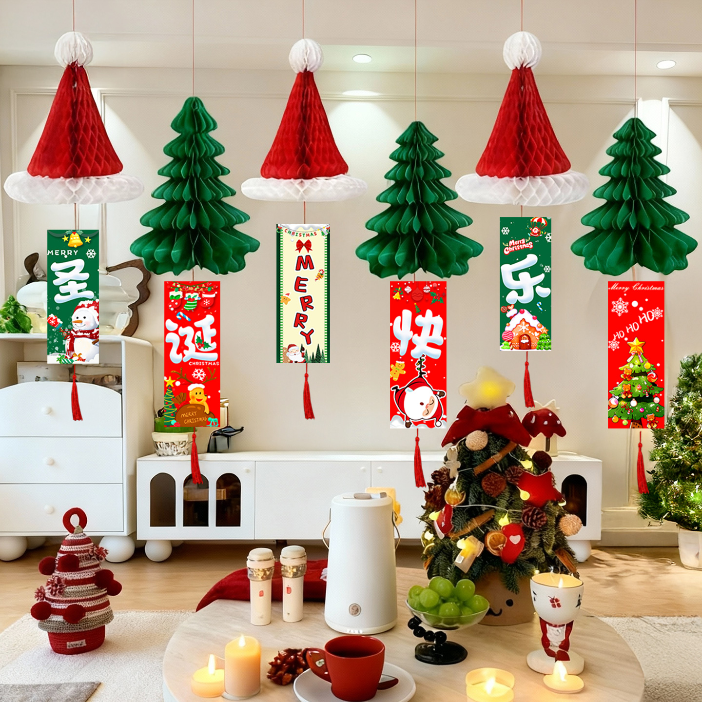 圣诞节场景布置圣诞树挂件装饰