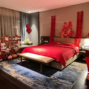 女方接亲酒店卧室婚房布置套装房间全套喜字条幅装饰结婚用品大全