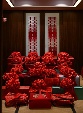 大红花球结婚被子嫁妆陪嫁装饰婚礼用品大全婚车车队婚房布置拉花