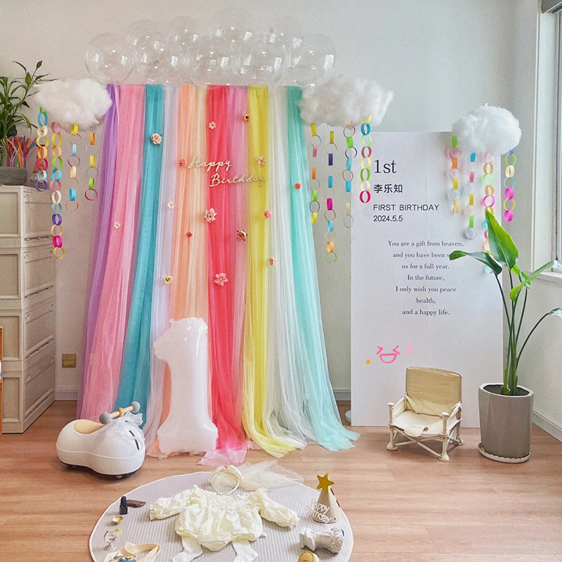 氛围感超好皱纹纸彩带