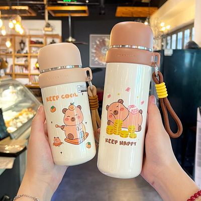 guloo卡通316不锈钢保温杯儿童壶