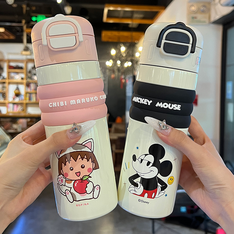 guloo迪士尼316不锈钢保温杯双饮