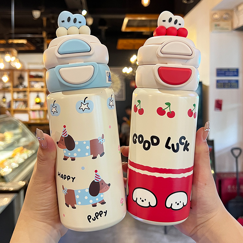 guloo保温杯316不锈钢可爱水杯子