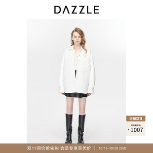 【奥莱】DAZZLE地素奥莱铜氨绣花外套冬菱格纹设计棉服上衣