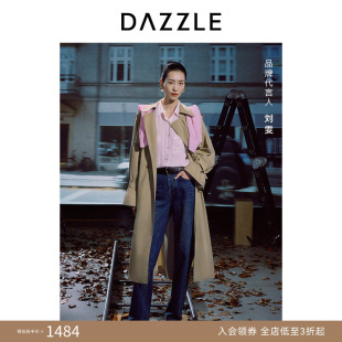 式 风衣风衣 衬衫 女装 刘雯同款 DAZZLE地素奥莱风衣秋季