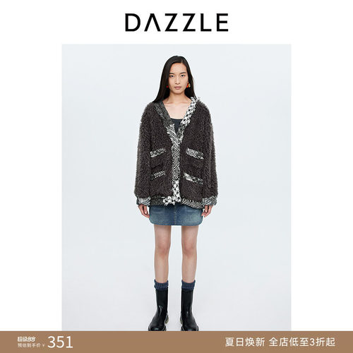 DAZZLE地素双腰头牛仔短裤