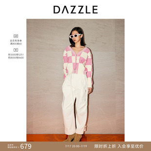 DAZZLE地素奥莱 裤春秋款女装简约工装直筒长裤