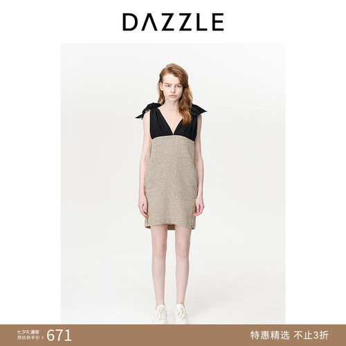 DAZZLE地素蝴蝶结背心连衣裙