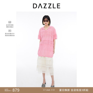DAZZLE地素奥莱 连衣裙春夏女装针织短裙套装