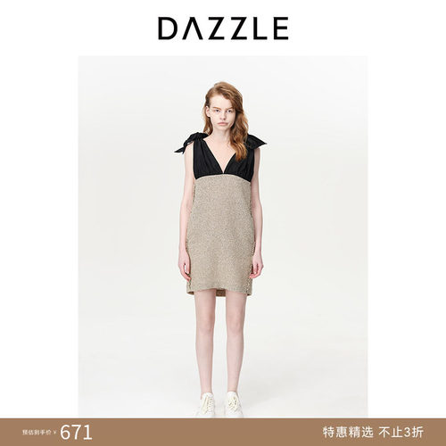 DAZZLE地素蝴蝶结背心连衣裙
