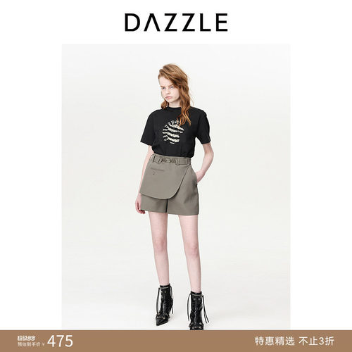 DAZZLE地素马鞍装饰短裤