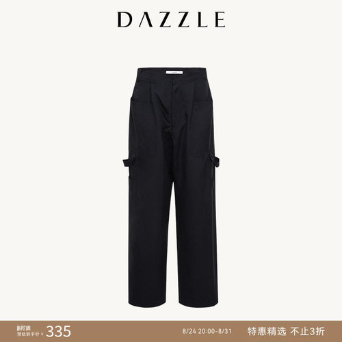 简约DAZZLE长裤地素夏装新款黑色