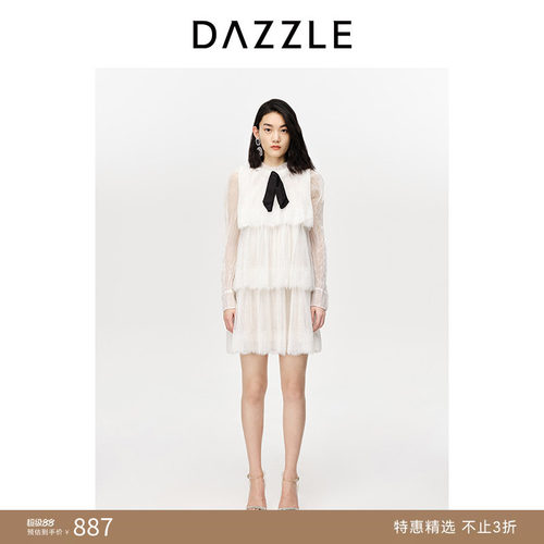 珠片绣	内搭裙	可拆领结