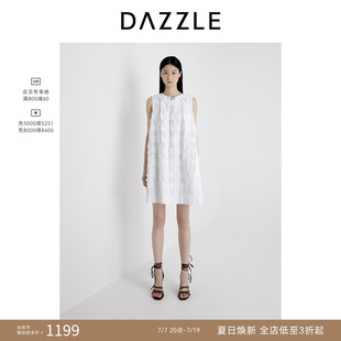 DAZZLE 地素奥莱连衣裙2025年夏季漂白色肌理连衣裙
