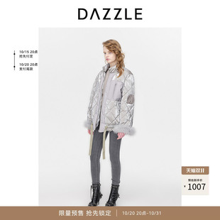 【奥莱】DAZZLE地素奥莱羽绒夹克冬复古拼接中长款羽绒服女