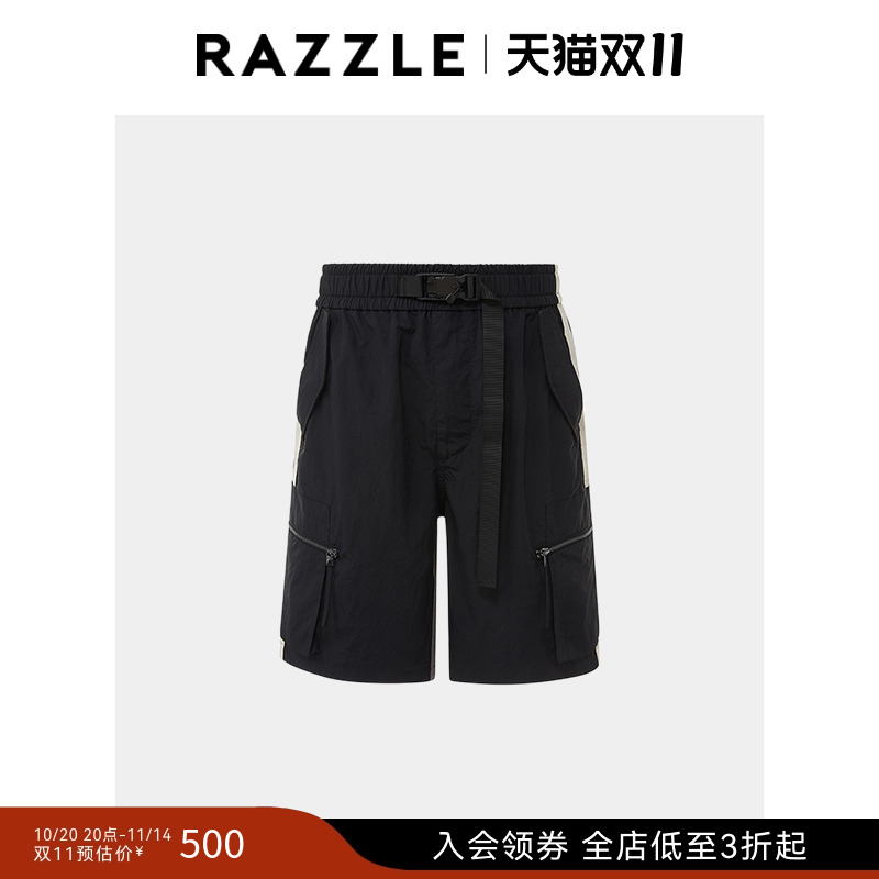 RAZZLE 地素男装黑色秋季短裤