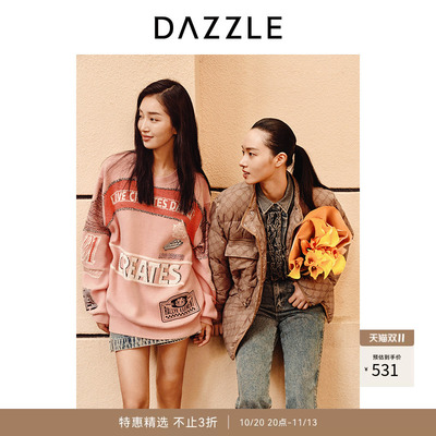 DAZZLE圆领地素针织衫