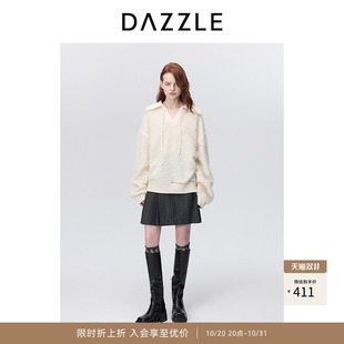 【奥莱】DAZZLE 地素奥莱百褶半裙冬季优雅气质半身裙女