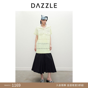 针织毛边短裙套装 连衣裙春夏女装 DAZZLE地素奥莱