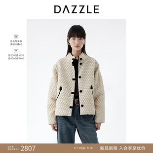 DAZZLE 地素奥莱棉服女2026年春季新款米白色棉衣