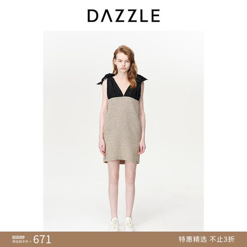 DAZZLE地素蝴蝶结背心连衣裙