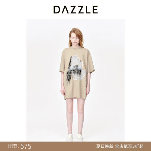 DAZZLE地素立体刺绣短袖
