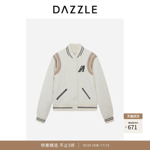 DAZZLE 地素奥莱棉服白色行棉夹克